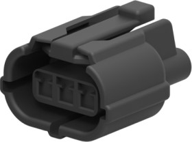 Socket, unequipped, 3 pole, straight, 1 row, black, 2822366-1