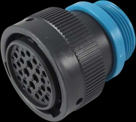 Socket, 29 pole, straight, black, HDP26-24-29SE-L015