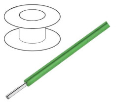 3050/1-GR005 Przewód HookUp Wire d: 24AWG drut Cu PVC zielony 300V 30,5m