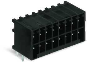 Pin header, 26 pole, pitch 3.5 mm, angled, black, 713-1433/105-000