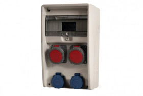 Rozdzielnica ULISSE 12M - gniazda 2x32A 5p, 2x230 IP65 /12 modułów/