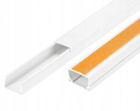 Listwa elektroinstalacyjna kanał kablowy BKK 25x25mm korytko z pokrywą i taśmą montażową 2-stronną / 2 m / 4/EB/KK 25x25/TS