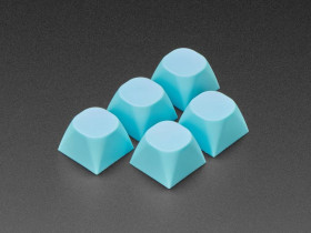 Adafruit Cyan MA Keycaps for MX Compatible Switches - 5 pack