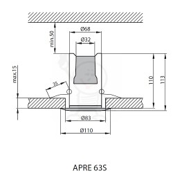 APRE 63S biały R63 60W Brilum 4093