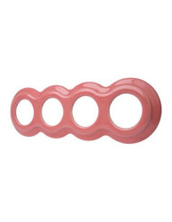 CERAMICZNA RAMKA CZTEROKROTNA BAŁWANEK PASTELOWA ŁOSOSIOWA