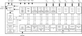 8 MHz MCU with 32KB Flash, 1KB SRAM, 12-bit ADC, Dual DAC, DMA, 3 OpAmp, 128 seg LCD