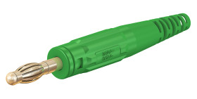 Adapter z wtykiem bananowym Męski Śruba typ Wtyk bananowy Zielony 32A Staubli rozmiar 4 mm