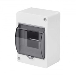 Rozdzielnica modułowa 1x4 natynkowa IP30 MINI S-4 z pokrywą dymną 2304-01