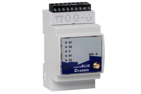 Cyfrowy programator astronomiczny microBLUE GPS 230V AC 52x104x62mm AC1: 5A/250V AC DC1: 5A/24V DC IP20 TH-35 RABB7012G1W6