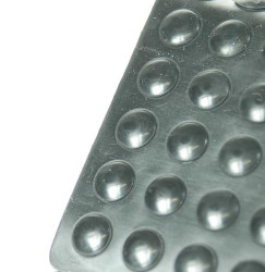 Nóżka; fi8; guma; czarny; 8x2mm; półkulista; samoprzylepna; RoHS