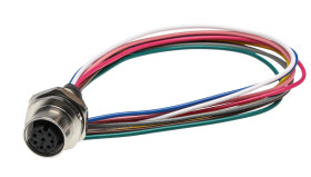 Złącze wielostykowe przemysłowe 8-pinowe, panelowe Gniazdo RS PRO