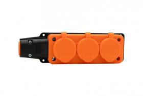 Listwa gumowa 3x230V 16A IP54 pomarańczowa