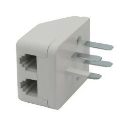 Wtyk telefoniczny WTU-2 uniwersalny podwójny NA DWIE LINIE - 1602