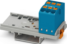 Distribution block, push-in connection, 0.14-2.5 mm², 22.5 A, 8 kV, blue, 1221472