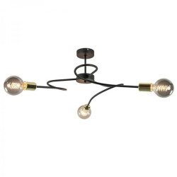 Lampa sufitowa nowoczesna 3xE27 FIORE BLACK/GOLD