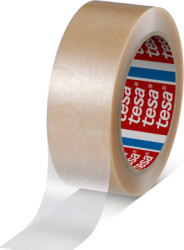Packaging tape, 38 x 0.065 mm, PVC film, transparent, 66 m, 04124-00014-00