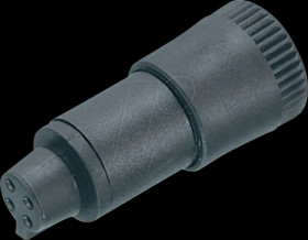 09 9764 70 04 Snap-in cable socket, series 719, 4-pin, unshielded, solder, IP4