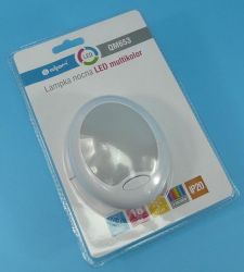 LAMPKA NOCNA LED 8xKOLOR 1W 230VAC