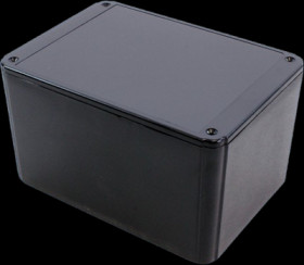 ABS enclosure, (L x W x H) 175 x 125 x 100 mm, black (RAL 9005), IP54, RL6585BK