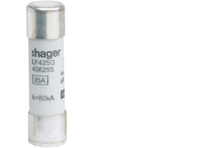 Bezpiecznik 14x51 gG 25A cylindryczny LF425G HAGER