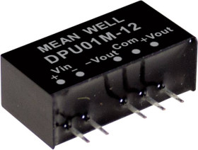 MW Mean Well DPU01L-12 Moduł przetwornicy DC/DC DPU01L-12, 1 W, 42 mA, 1 szt.