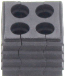 CONTA-CLIP 28763.4 Element uszczelniający KDS-DE 4X6 BK, (D x S x W) 20.3 x 20.3 x 17.7 mm, termoplastyczny elastomer, 1