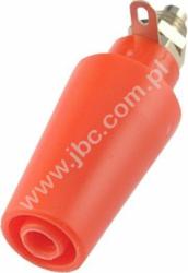 3283-F-RT Gniazdo bezp. 4mm, przyłącze M6, 36A, czerwony, ELECTRO-PJP, 3283FRT