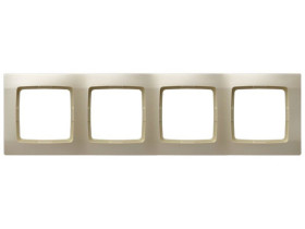 KARO Ramka 4 poczwórna ecru perłowy R-4S/42 OSPEL
