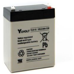 Yuasa Yuvolt Yucel Y2.9-12 Valve Regulated Lead Acid SLA Battery 12V 2.9Ah