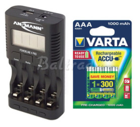 ładowarka Powerline 4 PRO + 4 x R03/AAA Varta Ready2Use 1000