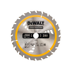 DEWALT DT1951-QZ Cordless Construction Trim Saw Blade 184 x 20mm x 24T
