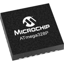 AVR microcontroller, 8 bit, 20 MHz, VFQFN-32, ATMEGA328P-MU