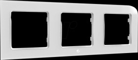 WF3 WHITE Shelly wall pushbutton frame, white, 3-fold