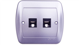 Simon Akord Gniazdo Komputerowe Podwůjne 2Xrj45 Kat.5E Aluminium Metalizowane...