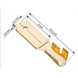 Konektor M 6.3*11.5 19.2mm Konektor Męski