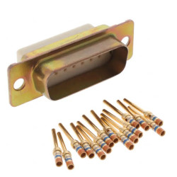 Złącze D-Sub 15-pinowe Męski Kątowe Montaż na panelu raster 2.77mm