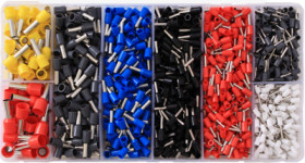 Wire end ferrules kit, isolated, 1200 pieces, 2011C405