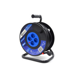 Przedłużacz zwijany 50m 3x1,5mm Na bębnie, 4 gniazda, IP20 GEKO