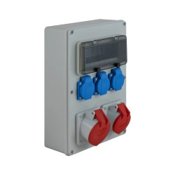 Rozdzielnica budowlana RB-1632 IP44 1x16A/5P 1x32A/5P 3xGS, 65.1632