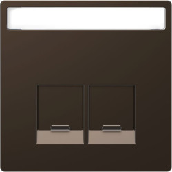 Enjo étiquette RJ45x2 mocca