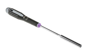 Wkrętak do nasadek, dł. ostrza: 125 mm, mat. łopatki: Stal stopowa, mat. uchwytu: Plastik, dł. całkowita: 247 mm,