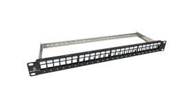 Patch Panel Pusty 19 Modularny 24 Porty 1U Z Podporą, Niewyposażony Alantec -...