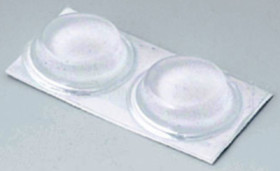 Enclosure feet, round, rubber, (L x W) 12 x 3.5 mm, transparent, A9212330