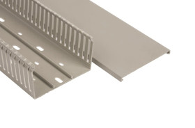 Korytko grzebieniowe samogasnące 100x60 szare z pokrywą PV UV /2m/ ECS10060 (opak. 20m)