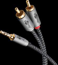 65289 Audio cable, 3.5 mm stereo jack to 2x cinch, 3.0 m