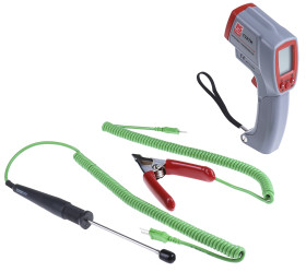 Zestaw termometrów temp: +1350 °C, +1999°F ±0,1% wskazania +1°C