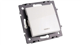 Łącznik Włącznik Pojedynczy Z Podświetleniem Biały - Argo 9121