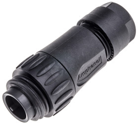 Złącze okrągłe 6-pinowe Standard Kabel Wtyk Amphenol Industrial Męski IP67 Ecomate M