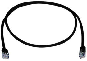 Patch cable, RJ45 plug, straight to RJ45 plug, straight, Cat 5e, F/UTP, PVC, 0.5 m, black, 100008070