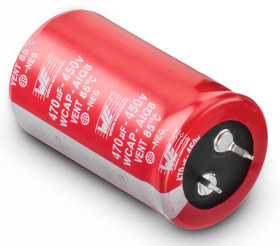 Kondensator 220μF 450V dc Zatrzaskowy Wurth Elektronik roztaw: 10mm 30 (Dia.) x 41mm